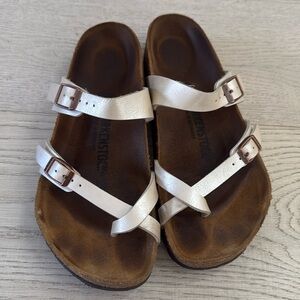 Birkenstock mayari buckled slide sandals